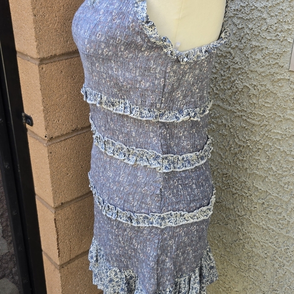 Sim & Sam Blue Ruffle Tiered Dress - Picture 6 of 10